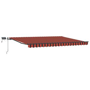vidaXL Sklopn&aacute; mark&iacute;za oranžov&aacute; a hned&aacute; 400 &times; 300 cm Tkanina a hlin&iacute;k
