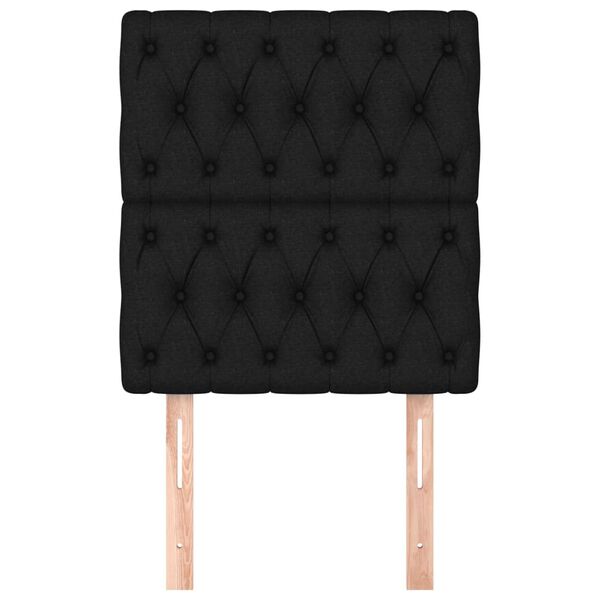 vidaXL Čelo postele 2 ks čierne 80 x 7 x 78/88 cm látka