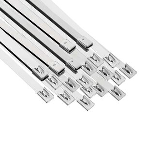 vidaXL Viazac&iacute; p&aacute;s na k&aacute;ble 25 ks 7,9 x 600 mm Strieborn&aacute;