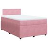 vidaXL Boxspring posteľ s matracom, ružov&aacute; 120x190 cm, zamat