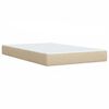 vidaXL Boxspring posteľ s matracom kr&eacute;mov&yacute; 120x200 cm l&aacute;tka
