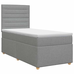 vidaXL Posteľ boxspring s matracom Svetlosiv&aacute; 80 x 200 cm L&aacute;tka