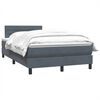 vidaXL Posteľn&yacute; r&aacute;m boxspring s matracom tmavosiv&yacute; 120x210 cm zamat