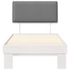 vidaXL Rám postele s čalúneným čelom Svetlosivá 75 x 190 cm