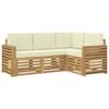 vidaXL S&uacute;pravy pohoviek 4 pcs Biela a kr&eacute;mov&aacute; 191 x 132,5 x 73 cm