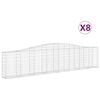 vidaXL Obl&uacute;kov&eacute; gabionov&eacute; ko&scaron;e 8 cm 400x30x80/100cm pozinkovan&eacute; železo