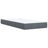 vidaXL Posteľn&yacute; r&aacute;m boxspring s matracom tmavosiv&yacute; 100x200 cm zamat