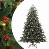 vidaXL Umel&yacute; vianočn&yacute; stromček Zelen&aacute; 180 cm PVC, kov a plast