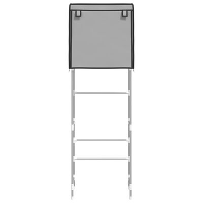 vidaXL 2-poschodový úložný stojan nad WC sivý 56x30x170 cm železo