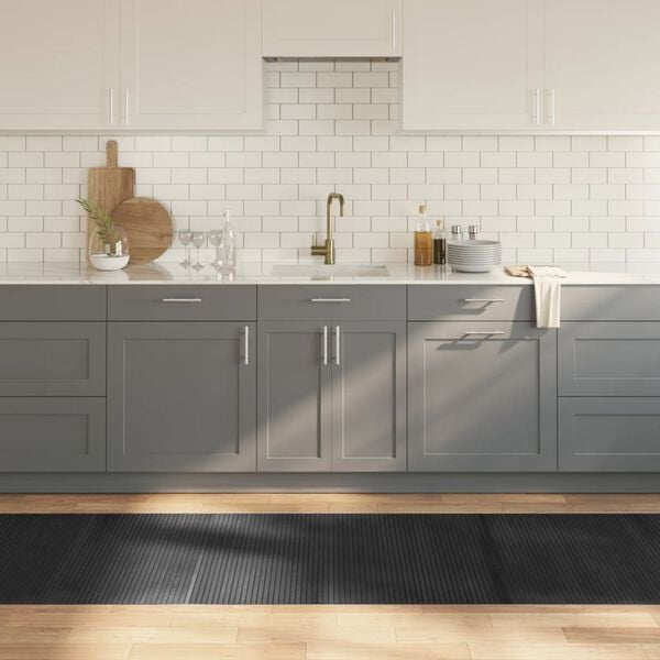 vidaXL Koberec obdĺžnikový sivý 80x500 cm bambus