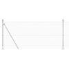 vidaXL Plot s stĺpmi Strieborná 0.8 x 10 m Oceľ