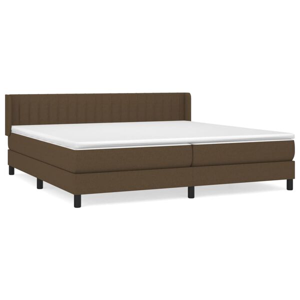 vidaXL Boxspring posteľ s matracom tmavohned&aacute; 200x200 cm l&aacute;tka