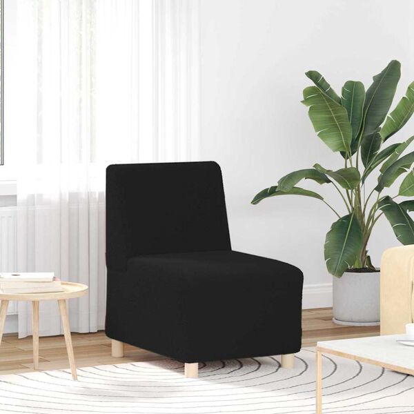 vidaXL Bezr&uacute;čkov&aacute; modul&aacute;rna sofa jednotka 2 pcs Čierna 55 x 74 x 82 cm