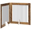 vidaXL Skladacia psia br&aacute;na so stojanmi 2 pcs Star&eacute; drevo 200,5 cm