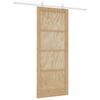 vidaXL Posuvn&eacute; dvere Pr&iacute;rodn&aacute; a biela 86 x 211 cm Borovicov&yacute; mas&iacute;v