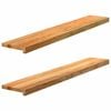 vidaXL Okenn&yacute; parapet 2 ks svetlohned&aacute; 120x20x2 cm dubov&yacute; mas&iacute;v