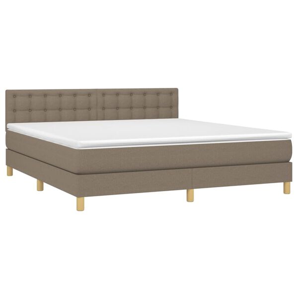 vidaXL Posteľn&yacute; r&aacute;m boxspring s matracom sivohned 160x200 cm l&aacute;tka