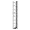 vidaXL Stojan na v&iacute;no na 57 flia&scaron; čierny 34x18x200 cm kovan&eacute; železo