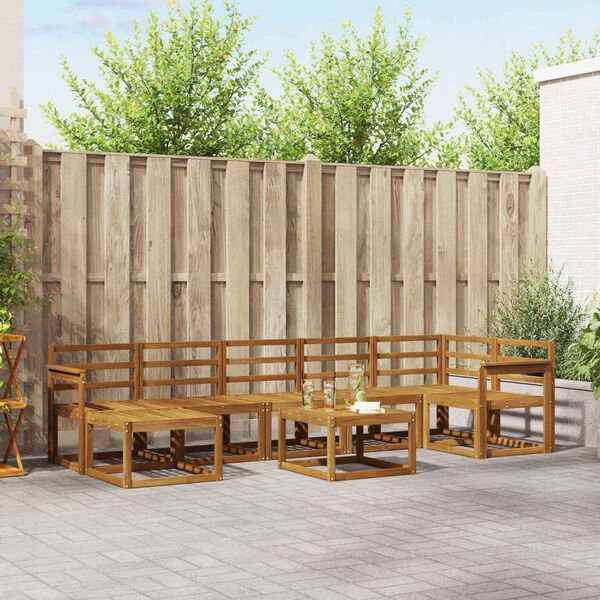 vidaXL Z&aacute;hradn&aacute; s&uacute;prava gaučov 8 pcs Pr&iacute;rodn&aacute; Pevn&eacute; ak&aacute;ciov&eacute; drevo