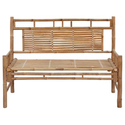 vidaXL Záhradná lavička s podložkou 120 cm bambus