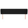 vidaXL Čelo postele so záhybmi čierne 203x23x78/88 cm látka