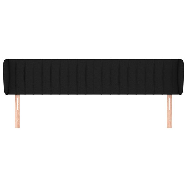 vidaXL Čelo postele so záhybmi čierne 203x23x78/88 cm látka