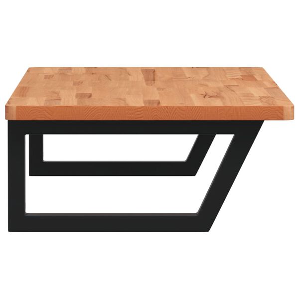 vidaXL Polica pod um&yacute;vadlo n&aacute;stenn&aacute; oceľ a bukov&yacute; mas&iacute;v