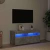 vidaXL TV skrinka s LED svetlami bet&oacute;novo-siv&aacute; 90x35x40 cm