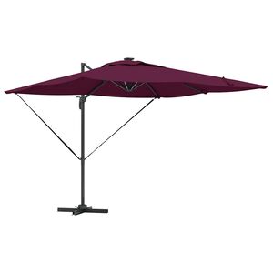 vidaXL Slnečn&iacute;k Bordeaux červen&aacute; 286 x 284 x 270 cm Hlin&iacute;k a polyester