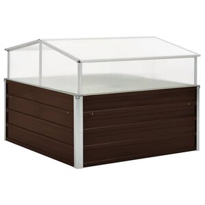 vidaXL Sklen&iacute;k hned&yacute; 100x100x85 cm pozinkovan&aacute; oceľ