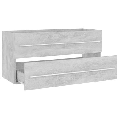vidaXL 2-dielna súprava kúpeľňového nábytku betónovo-sivá drevotrieska