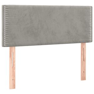 vidaXL Čelo postele bledosiv&eacute; 80x5x78/88 cm zamat