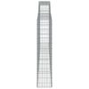 vidaXL Oblúkové gabionové koše 6 ks 400x30x140/160 cm pozink. železo