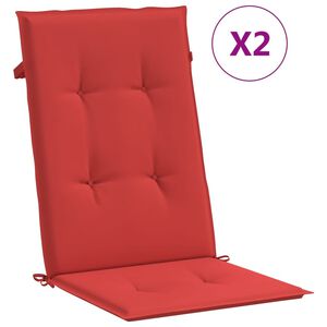 vidaXL Podložky na z&aacute;hradn&eacute; stoličky, vysok&eacute; operadlo 2 ks 120x50x3 cm