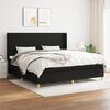 vidaXL Boxspring posteľ s matracom čierna 200x200 cm l&aacute;tka