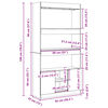 vidaXL Vysok&aacute; skrinka siv&yacute; dub sonoma 92x33x180 cm kompozitn&eacute; drevo