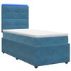 vidaXL LED boxspring posteľ s matracom Modr&aacute; 80 x 200 cm Zamat