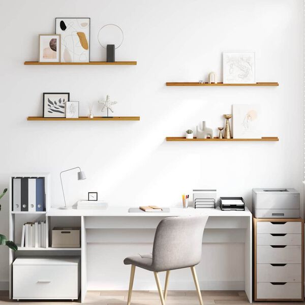 vidaXL Stenn&aacute; polica 4 pcs B&eacute;žov&aacute; 100 x 9 x 3 cm Kompozitn&eacute; drevo