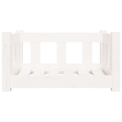 vidaXL Psia posteľ biela 55,5x45,5x28 cm borovicový masív