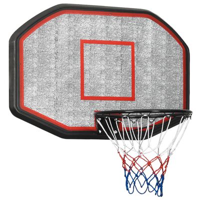vidaXL Basketbalová doska čierna 109x71x3 cm polyetén