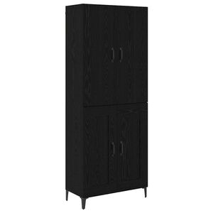 vidaXL Highboard Čierny dub 69,5 x 34 x 180 cm Kompozitn&eacute; drevo