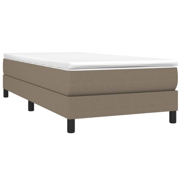 vidaXL Boxspring posteľ s matracom sivohned&yacute; 100x200 cm l&aacute;tka