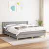 vidaXL Boxspring posteľ s matracom svetlosiv&aacute; 100x200 cm l&aacute;tka