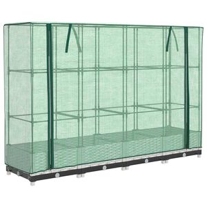vidaXL Z&aacute;hon s krytom na sklen&iacute;k ratanov&yacute; vzhľad 160x40x123 cm