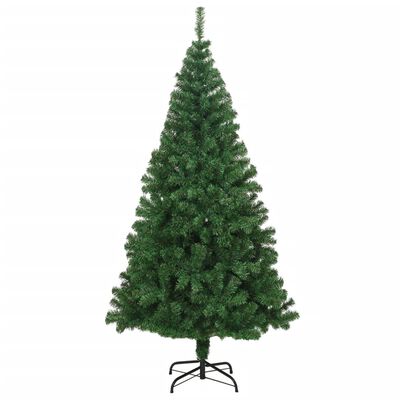 vidaXL Umelý vianočný stromček s hustým ihličím, zelený 210 cm, PVC
