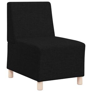 vidaXL Modul&aacute;rna pohovka bez opierok na ruky, čierna 55 cm, l&aacute;tka