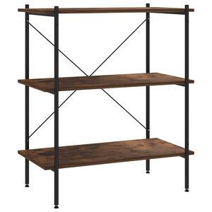 vidaXL Reg&aacute;l s 3 policami, čierny a pr&iacute;rodn&yacute; 80x40x92 cm