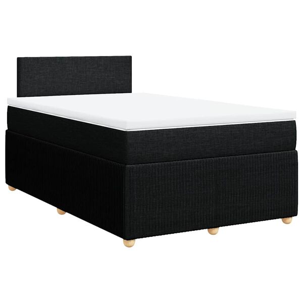 vidaXL Boxspring posteľ s matracom čierny 120x200 cm l&aacute;tka