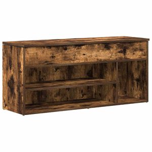 vidaXL Lavička na top&aacute;nky Dub dymov&yacute; 102x30,5x45 cm Upraven&eacute; drevo
