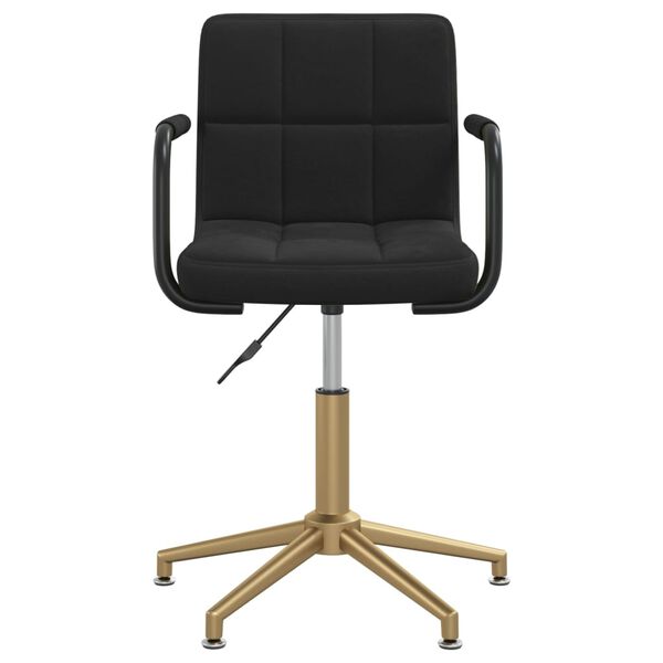 vidaXL Otočn&aacute; jed&aacute;lensk&aacute; stolička čierna zamatov&aacute;
